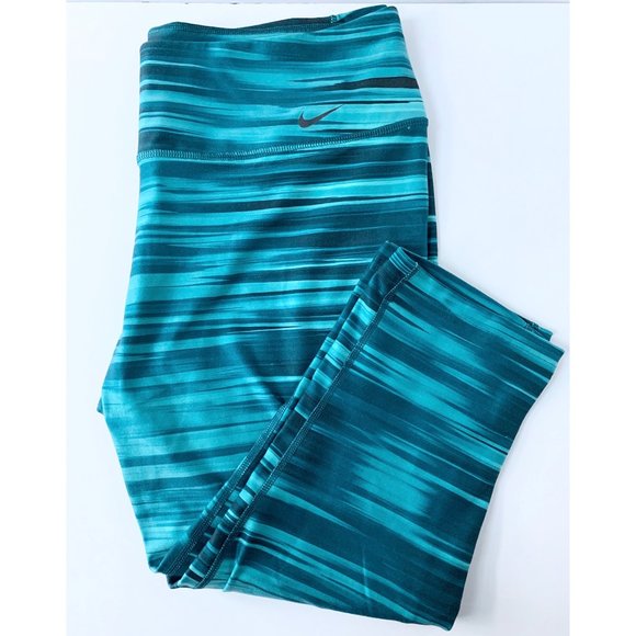 Nike Pants & Jumpsuits Nike Legend 2 Emerald Green Striped Capris